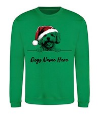 BICHON FRISE Personalised Christmas Dog Sweatshirt Adults Kids Jumper Sweater