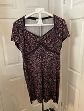 Ghost Dress Size 18 Black Red