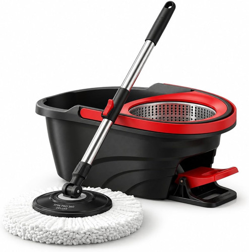 Deluxe spin mop - spin, bucket