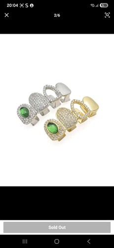 Silver diy glossy teeth grillz - teeth,