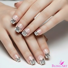 Bling art false nails french - art,