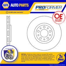 2x Brake Discs Pair Vented