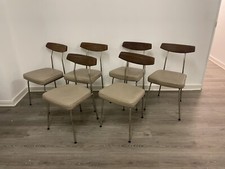 SET OF 6 MID CENTURY CHROME &