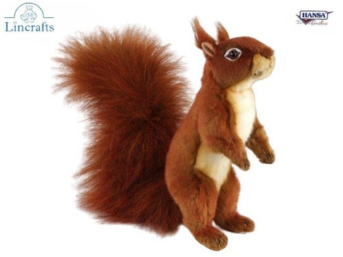 Sitting red squirrel - soft, toy