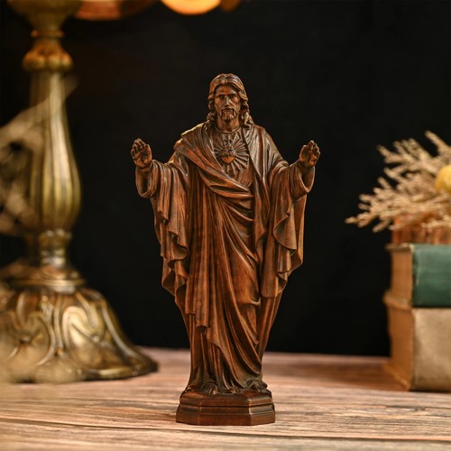 Handmade solid wood jesus - wood,