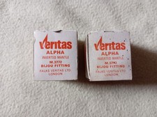 2 x VERITAS Inverted GAS MANTLE M3772 Bijou FITTING M. 3772