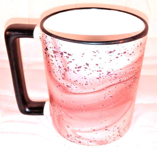 Large pink marbled - marbled, mug