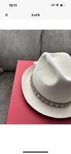VALENTINO GARAVANI 'ROCKSTUD' BAND RABBIT FURFELT FEDORA 