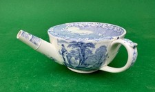 Antique Staffordshire Pottery Blue & White Invalid Feeder Cup