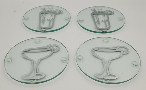 Set four round glass - of,