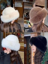 New Fluffy Fur Bucket Hat For Women & Ladies Winter/Autumn Hat Best Xmas Gift UK