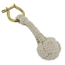 Monkey Fist Keychain White Nautical Maritime Sailor's Key Ring sailor rope knot