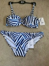 DEBENHAMS JASPER CONRAN BIKINI TOP & BRIEFS SIZE 10