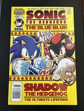 Sonic The Hedgehog #158 Comic - HTF Newsstand - Vs. Shadow Fight Poster Cover!