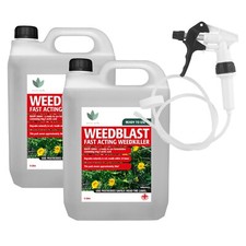 2 x 5L Industrial Weed Killer Strong Fast Acting Weedkiller Long Hose Trigger