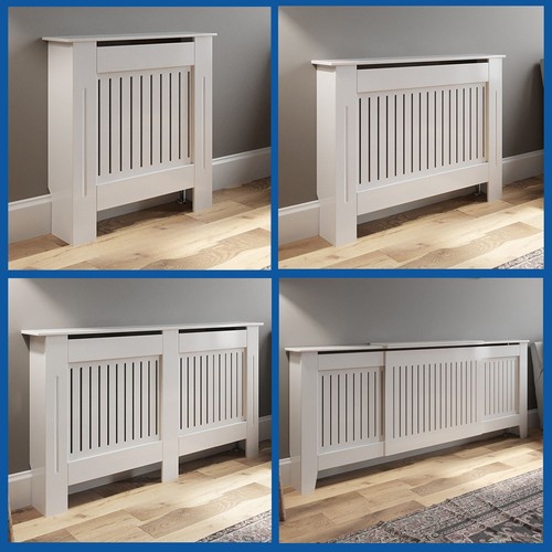 White radiator cover grill - white,