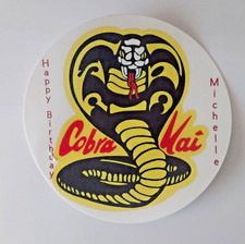 Cobra Kai cake topper, round