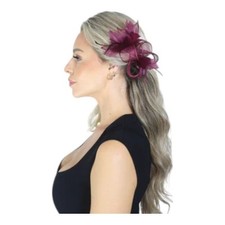 Small Flower Feather Hair Hat Fascinator Headband Clip Wedding Royal Ascot Race