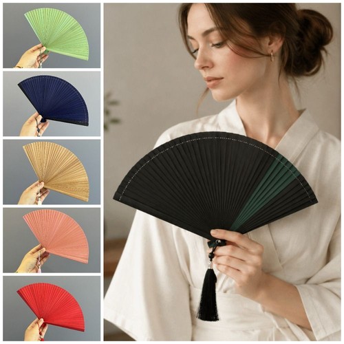 Bamboo folding hand silk - hand,