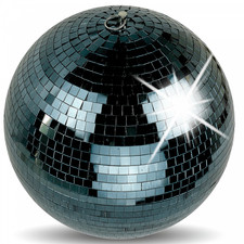 Large Black Glitz Mirror Dance Disco Party DJ Ball Decor 400mm Mirrorball GRADED