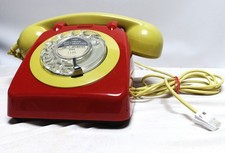Dial telephone red & yellow