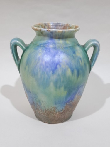 Art deco pottery vase drip - pottery,