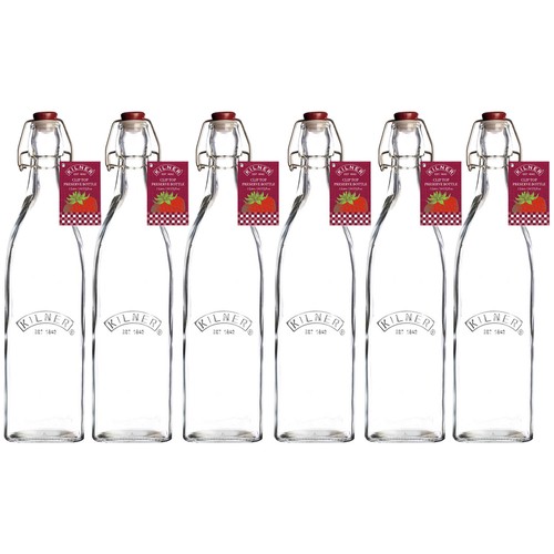 Kilner 6pcs clip top glass - 1l,