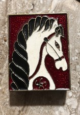 Antique Brass & Enamel Vesta