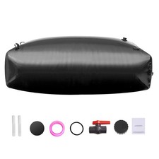 Uimoso Portable Water Storage Bladder 264 Gal PVC Collapsible Water Tank Black