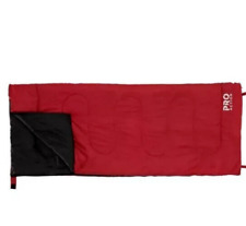 Pro Action { NEW } 200gsm Red - Black Sleeping Bag - outdoor camping activities 