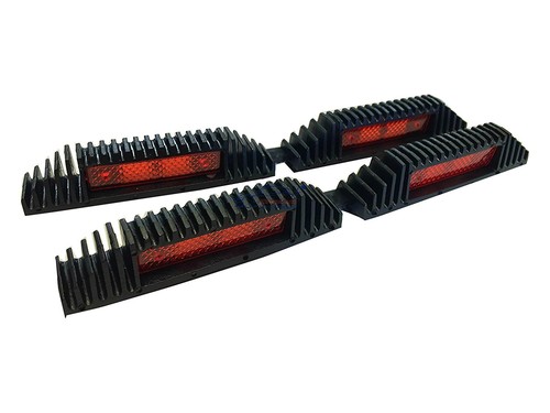Red door protectors reflectors - red,