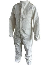 White Cotton Coverall New Naval Issue Boilersuit / GS Overall With Velcrow Front
