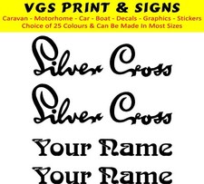 SILVER CROSS PERSONALISED NAME PRAM LOGO  STICKERS DECALS 14 COLOURS