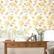 Custom roman blind lounge bedroom Laura Ashley Hydrangea Camomile yellow print