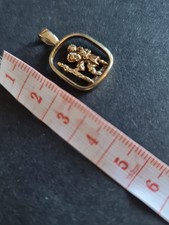 9ct Gold Beautiful Openwork St Christopher Pendant