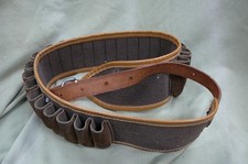 20 guage Shotgun suede leather / webbing Cartridge Belt  ammunition belt 20g
