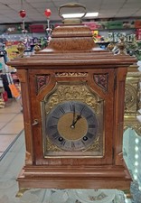 Antique Lenzkirch Brass & Walnut Mantle Clock dated 1890 - not working A/F