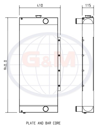 Radiator for jcb - js, crawler