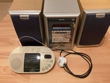 Aiwa XR-M120 CD Cassette Radio Mini Hi-Fi System & Sony ICF-C730 Clock Radio