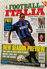 Football Italia Magazine Lot x9 1995–2001 – 4 Season Previews – Channel 4 – Mint