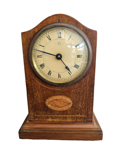 Edwardian oak mantel clock - edwardian,