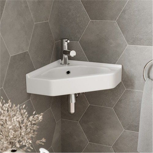 Cloakroom corner wall hung - cloakroom,
