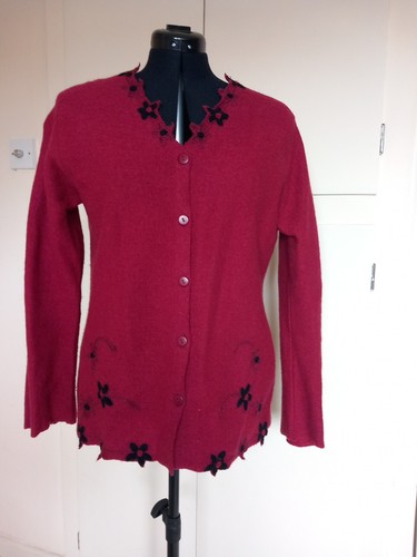 Adini boiled wool cardigan - wool,