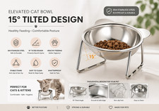 Raised Cat Bowl 15° Tilt 304