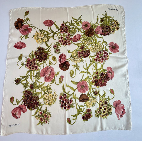 Jacqmar vintage silk botanical - jacqmar,