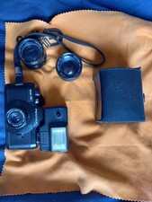 Pentax Asahi Auto 110 SLR Film Camera Kit with 3 Lenses Flash Box Included