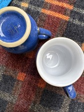 2 Denby Blur Craftsman Mugs Imperial Blue Lightly Used