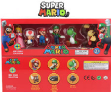 6pcs Super Mario Bros PVC