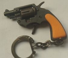 VINTAGE Retro Keyring Metal Key Ring Small Toy Mini Shot Pistol Gun 