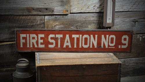 Custom fire station sign - custom,